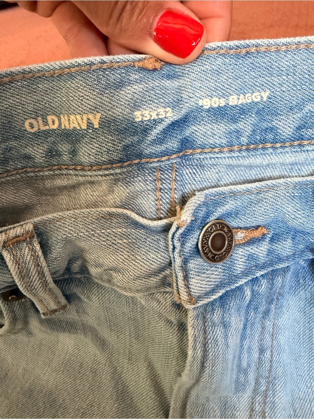 Old Navy Light Blue Men’s Relaxed Baggy Jeans